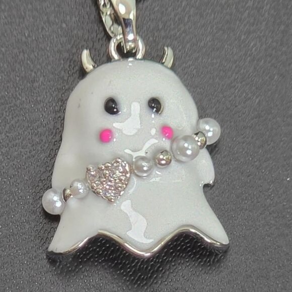 🎃 Cute Little Ghost Pendant Necklace‎ (NWOT) - Picture 2 of 8